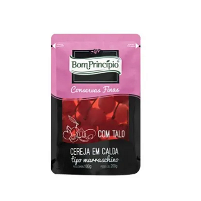 Cereja Em Calda Com Talo 200g Bom Princípio