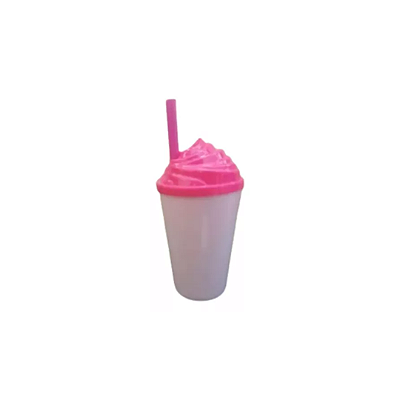 COPO TWISTER BRANCO C/ TAMPA ROSA