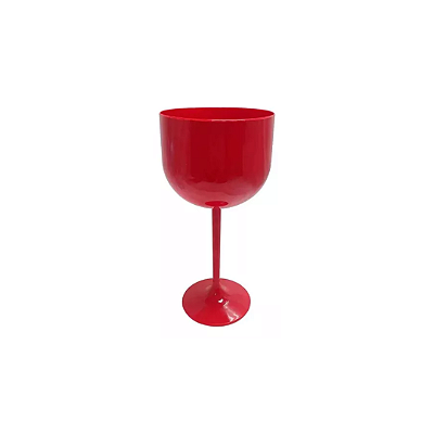 Taça Para Gin Tônica Drinks Festa Acrílico Vermelha 550ml