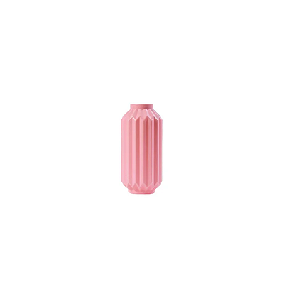 Vaso Elegance De Plástico Decorativo 18Cm Rosa Claro