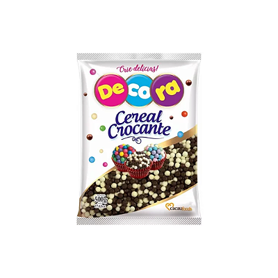 Mini Cereal Crocante Branco Preto Dê Crocância P/ Bolos 500g