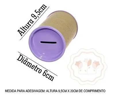 Kit Cofrinho Tampa Plastica Lilas C/10 unidades