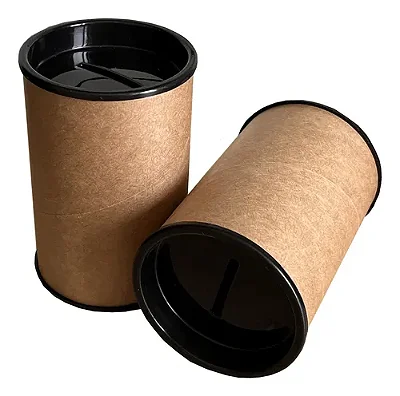 Kit Cofrinho Tampa Plastica Preto C/10 unidades