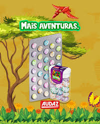 Brinclets Dino Display com 10 unidades de 16g AUDAZ