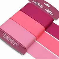Kit Fita Gorgurão para Laços n°9 - 38mm com 9 metros Progresso Tons de Rosa