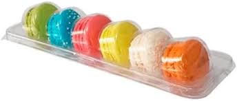 Embalagem Flip para Macarons e Mini Donuts c/ 6 Cavidades Pct c/ 5 unidades