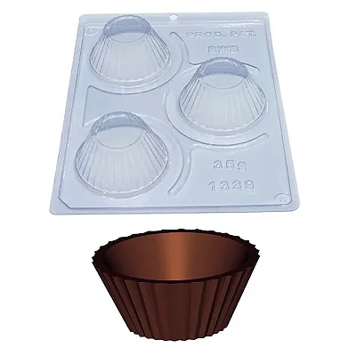 Forma de Chocolate Cupcake (35g) Silicone e Acetato - BWB