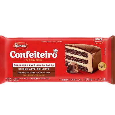 Cobertura Confeit Ao Leite Barra 1kg Harald