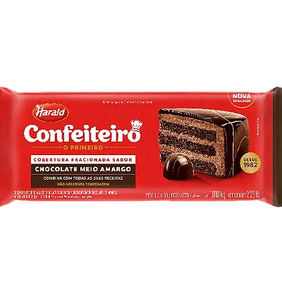 Cobertura Confeit. M. Amargo Barra 1kg Harald