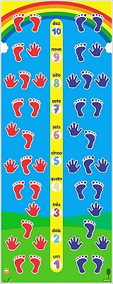 Tapete Amarelinha Infantil Educativo Movimento Pés E Mãos