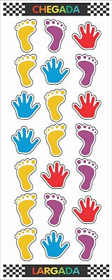 Tapete Amarelinha Infantil Educativa Pés E Mãos