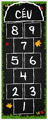 Tapete Amarelinha Infantil Educativo Giz Na Rua