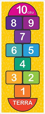 Tapete Amarelinha Infantil Educativo Céu e Terra