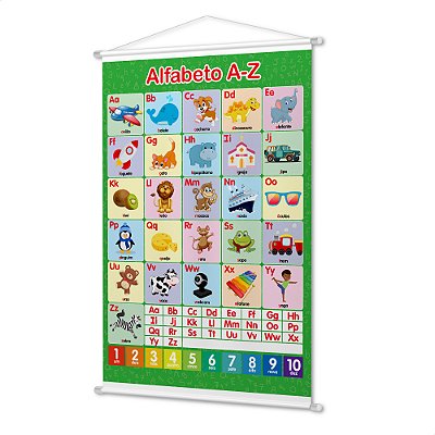 Banner Didático Infantil Pedagógico Alfabeto De A a Z