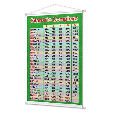 Banner Didático Infantil Pedagógico Silabário Complexo