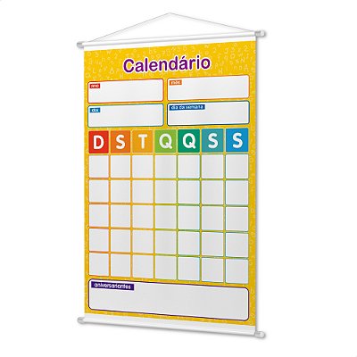 Banner Didático Infantil Pedagógico Calendário Escolar