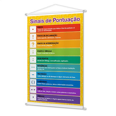 Banner Didático Infantil Pedagógico Sinais de Pontuação