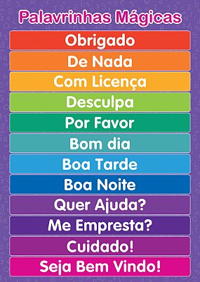 Banner Palavrinhas Mágicas | Educação Infantil Escolar