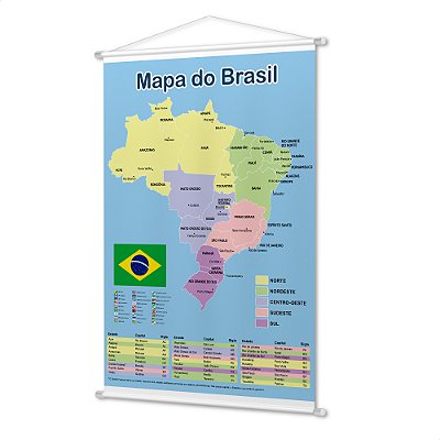 Banner Didático Infantil Pedagógico Mapa do Brasil