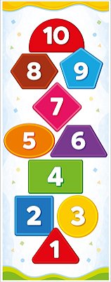 Tapete Amarelinha Infantil As Formas Geométricas Colorida