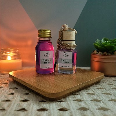 Aromatizador Para Carro • Guarda-Roupa • Banheiro + Refil Cheirinho de Bebê
