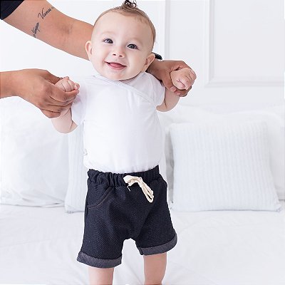 Bermuda Saruel Jeans Moletom Baby