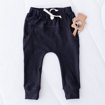 Calça Saruel Moletom Jeans Kids