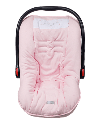 Capa para Bebê Conforto - Rosa Flores Algodão