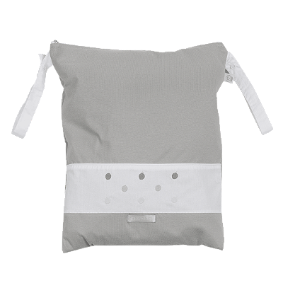 Saco para Roupa Suja e Úmida - Poá Cinza