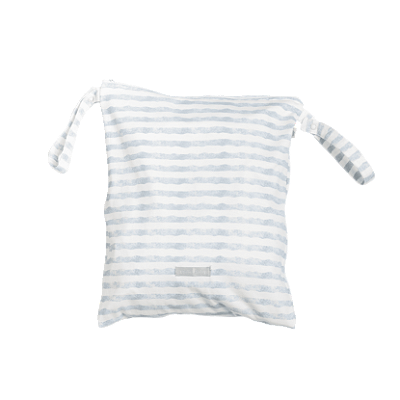Saco para Roupa Suja e Úmida - Listrado Azul