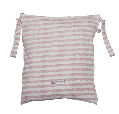 Saco para Roupa Suja e Úmida - Listrado Rosê