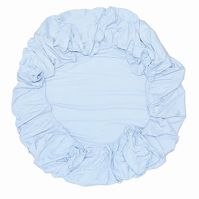 Lençol de Baixo Malha com Elástico - BERÇO - Azul