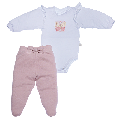 Conj. Body Manga Longa com Calça - Borboleta  #SEMANADOBODY
