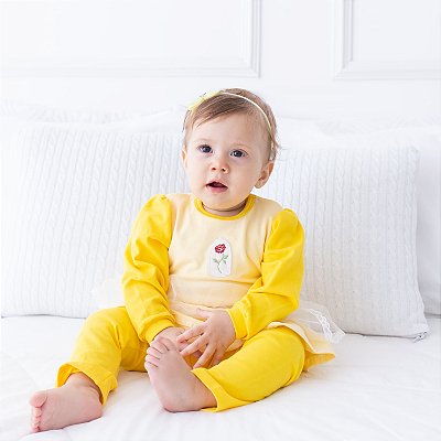 Conj. Body Manga Longa com Calça PRINCESAS - Bela
