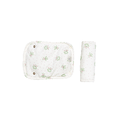 Protetor para Cinto de Segurança Algodão - Rosas Poá