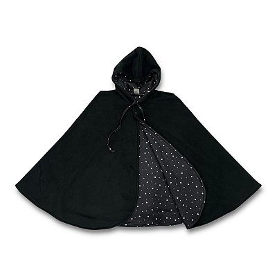 Poncho Dupla Face  -  de 4 a 8 anos - Estrelas Brancas