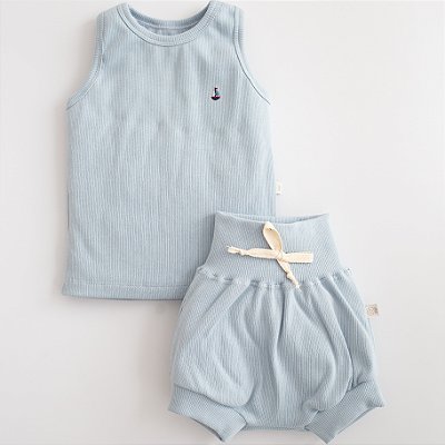 Conj. Regata com Shorts Luxo - Azul