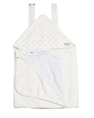 Toalha de Banho Baby 0 a 2 anos Estampado - Poá Cinza