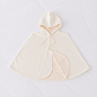 Poncho Dupla Face - de 0 a 4 anos - Gardênia Off White