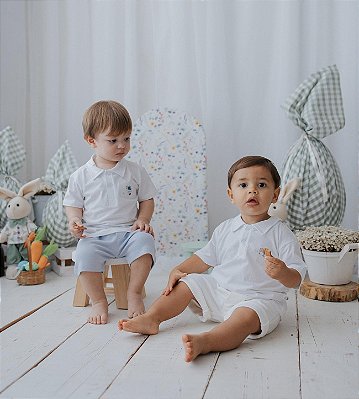 Camiseta Polo com Bermuda - Ovelha