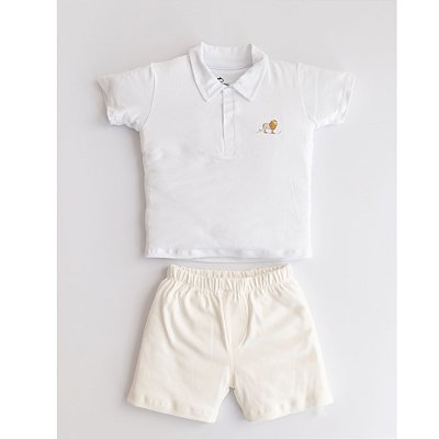Camiseta Polo com Bermuda - Safari