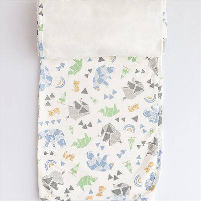 Manta Dupla de Suedine Estampado - Origami