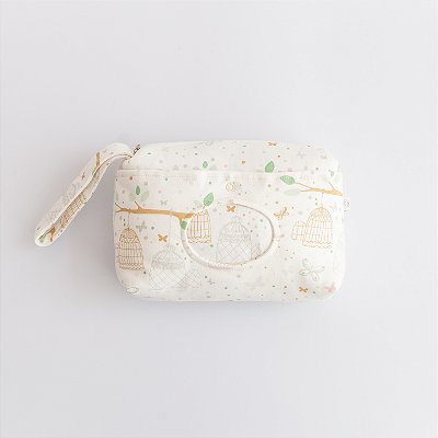 Necessaire Porta Lenço Umedecido - Gaiolas