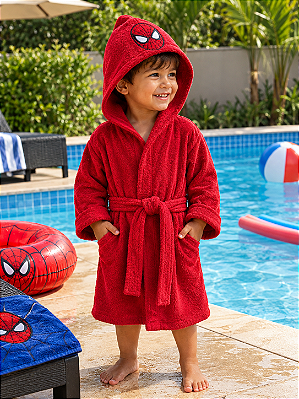 Roupão Atoalhado Kids - Homem Aranha