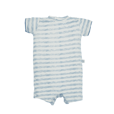 Macacão Curto - Listrado Azul