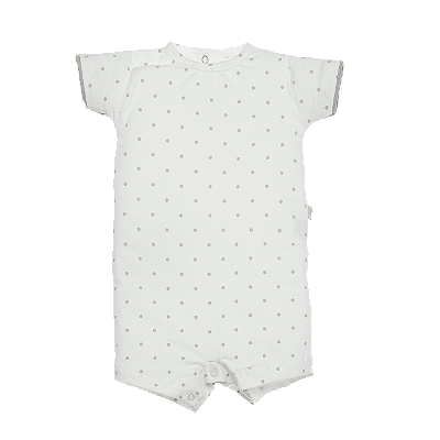 Macacão Curto - Poá Cinza