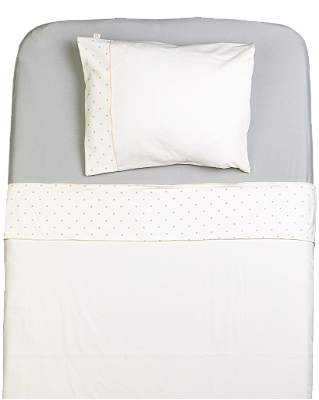 Lençol de Berço e Mini Cama Malha - Poá Cinza