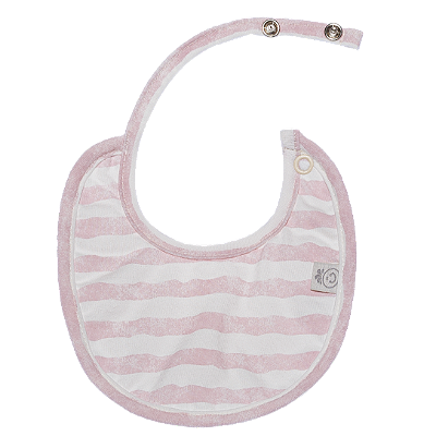 Babador Mini Estampado - Listrado Rosê