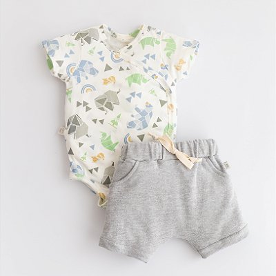 Conj. Body Manga Curta - Origami