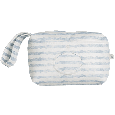 Necessaire Porta Lenço Umedecido - Listrado Azul